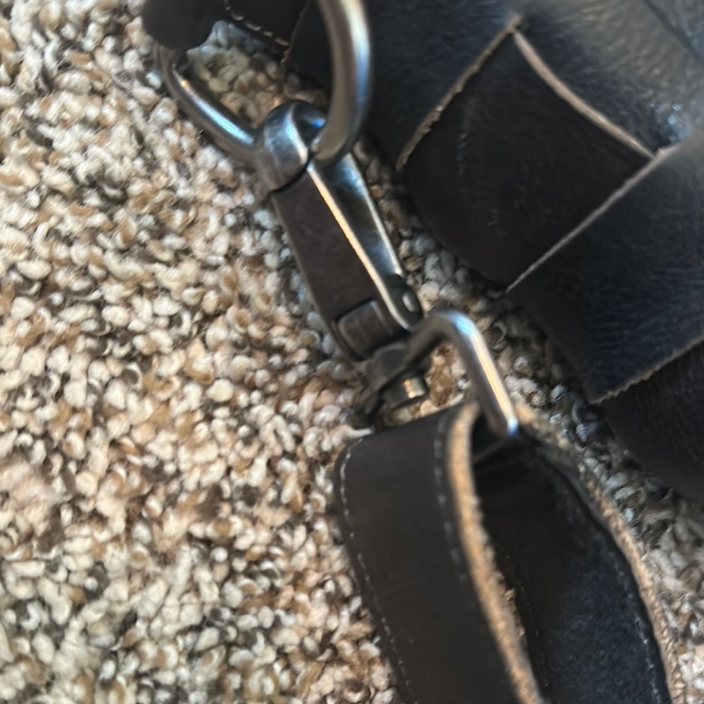Bed Stu Black Woven Leather Shoulder Bag - Picture 13 of 16
